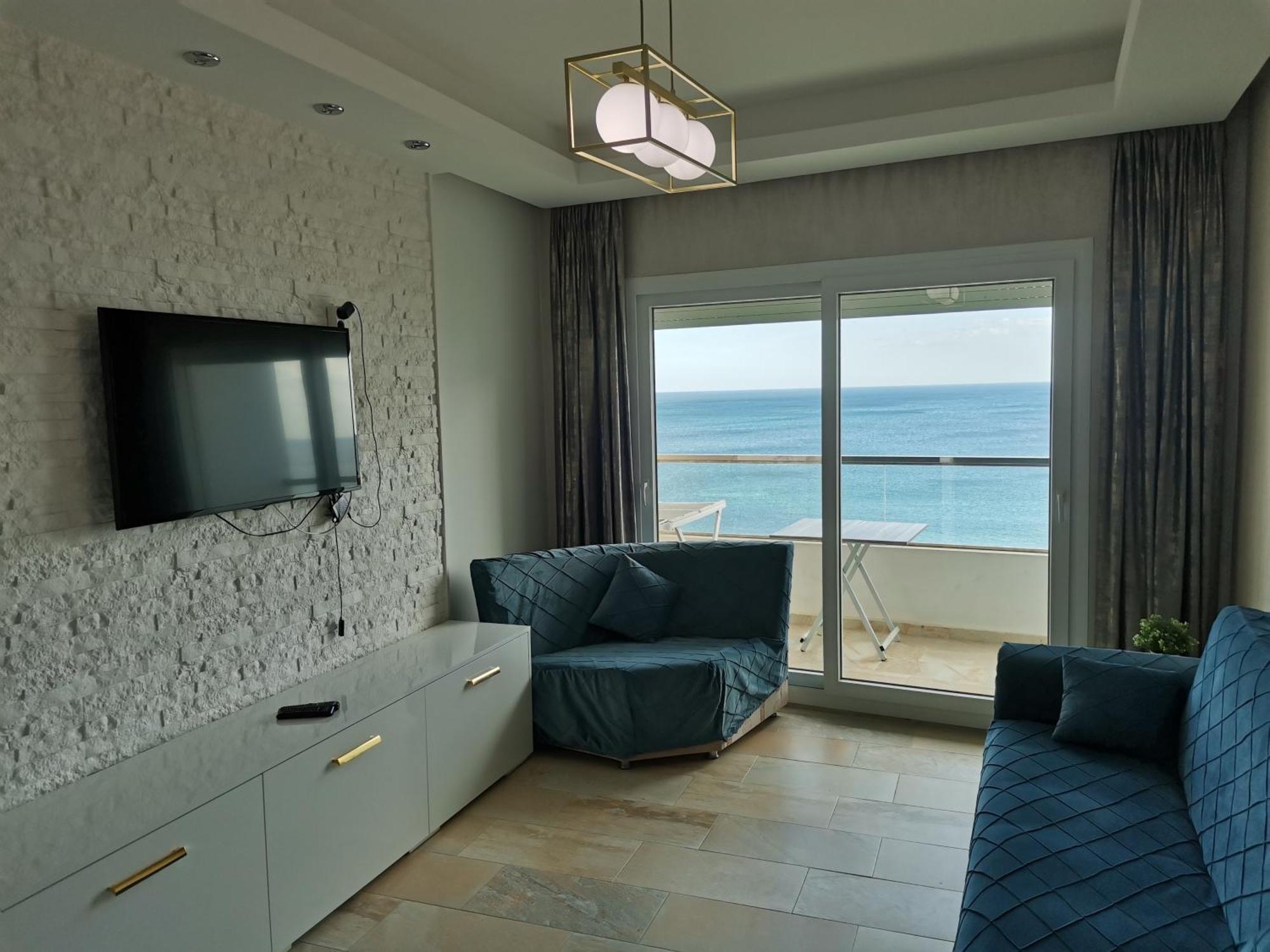 Appartf3 Vue Panoramique Sur Mer Residence Vista Del Mar Fnideq Kültér fotó